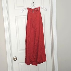 Sigrid Olsen Linen Shift Dress Keyhole Cutout Sleeveless